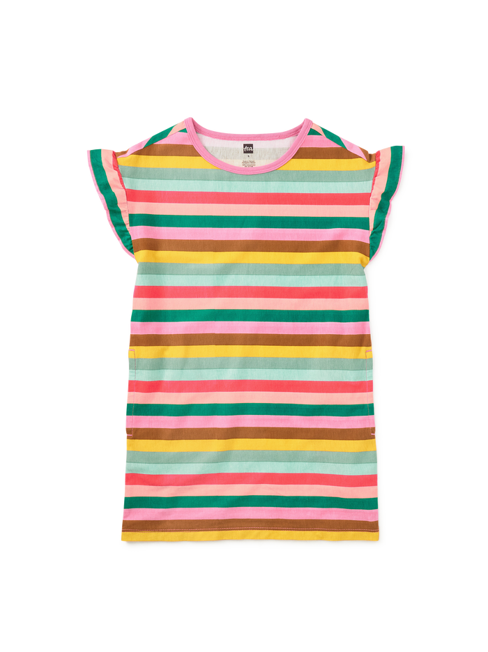 Flutter Sleeve Shift Dress