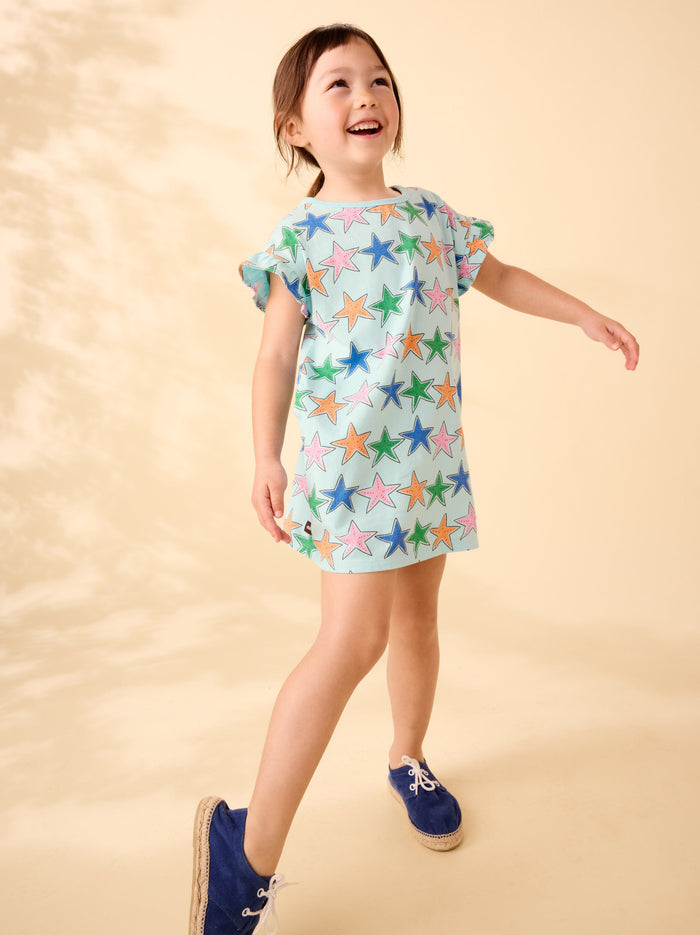 Flutter Sleeve Shift Dress