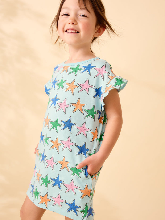 Flutter Sleeve Shift Dress