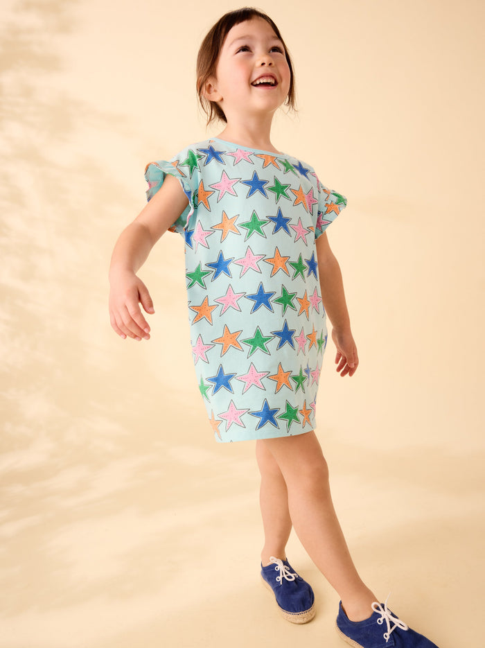Flutter Sleeve Shift Dress