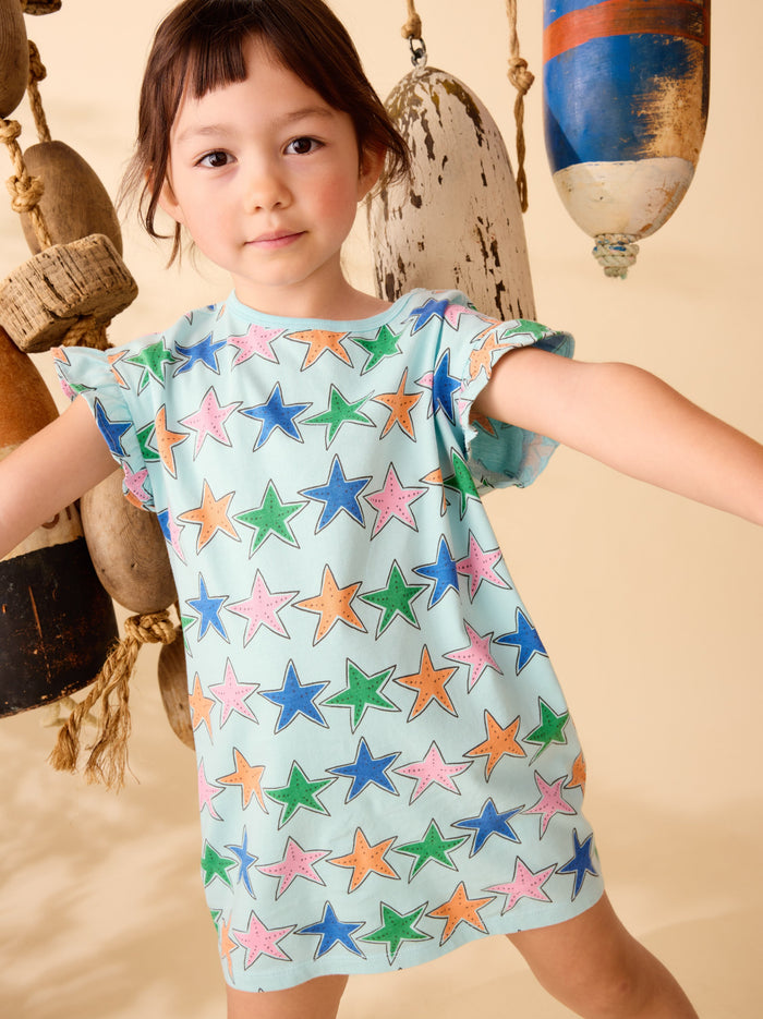 Flutter Sleeve Shift Dress
