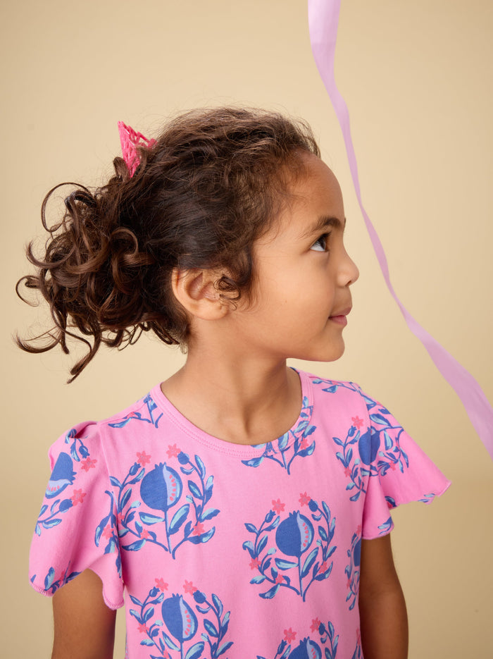 Flutter Sleeve Twirl Dress