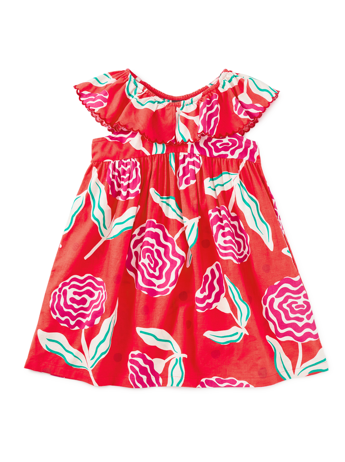 Flutter Sleeve Woven Dress