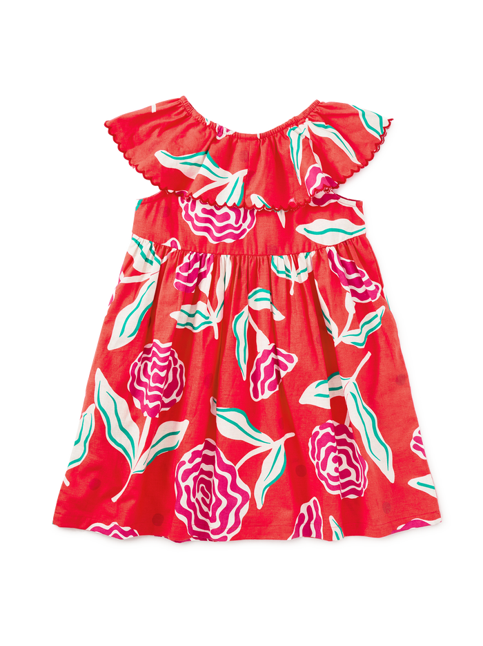 Flutter Sleeve Woven Dress