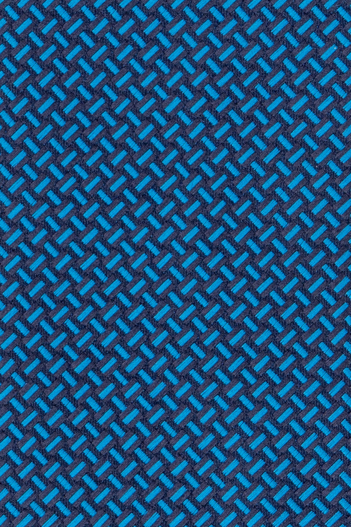 Gabe Navy tie with geometric pattern, ideal for weddings and special occasions.