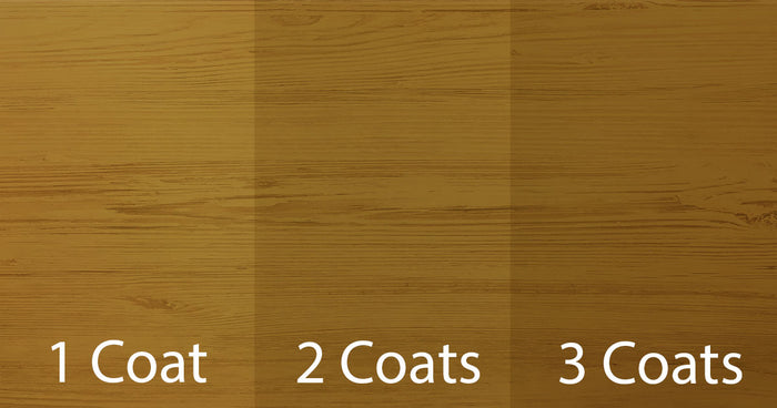 Retique It Gel Stain in Old Oak swatch displaying rich wood-toned stain and smooth finish on sample wood surface.