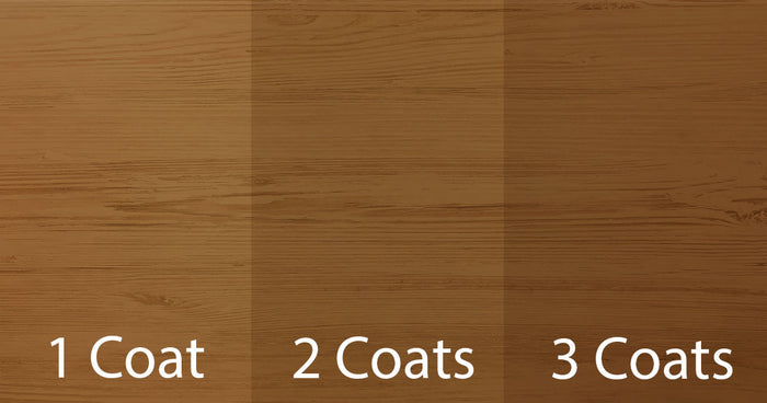 Retique It Gel Stain in Pecan color swatch showing a smooth, glossy wood stain sample on a surface.