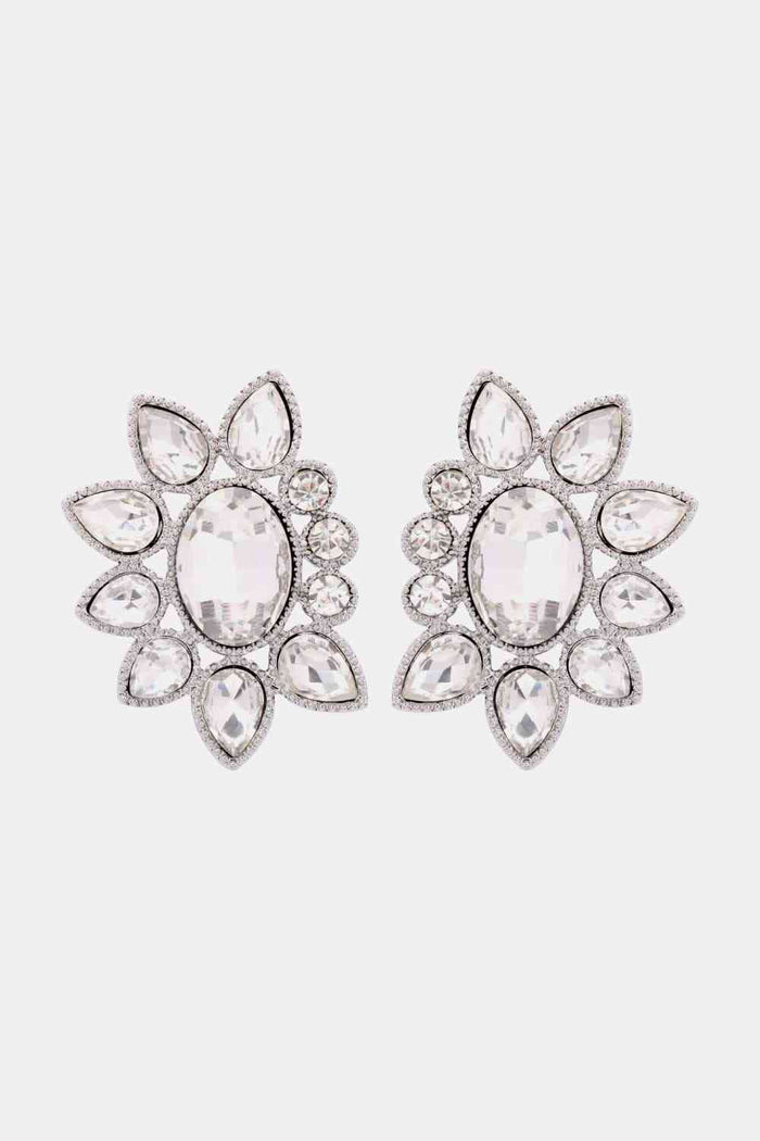 Geometrical Shape Glass Stone Dangle Earrings