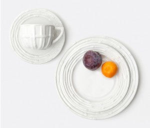 Gia White Bamboo Cup and Saucer - RSVP Style