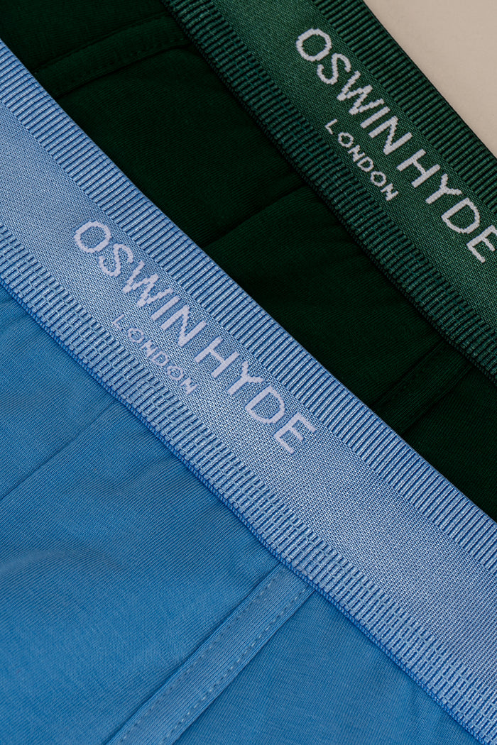 Gib Premium Cotton Boxer Trunks – 2 Pack featuring soft cotton fabric, elastic waistband, and elegant comfort in a stylish fit.