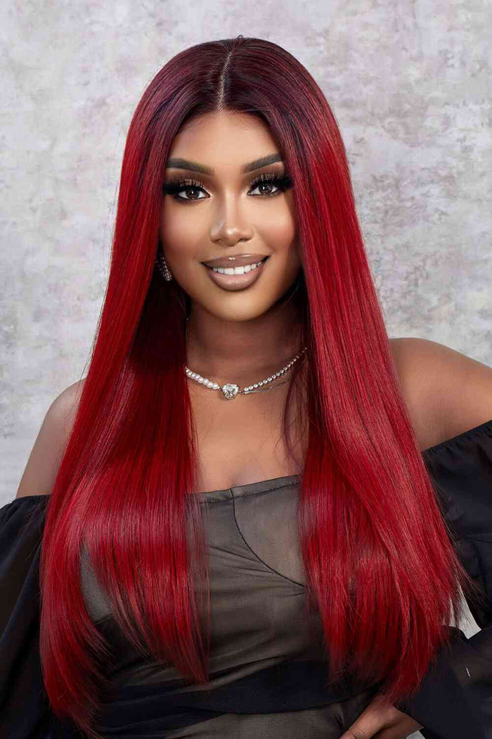 Gilded Strands™ Crimson Luxe Long Straight Wig — 26"