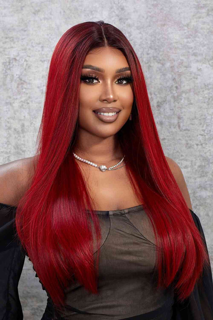 Gilded Strands™ Crimson Luxe Long Straight Wig — 26"