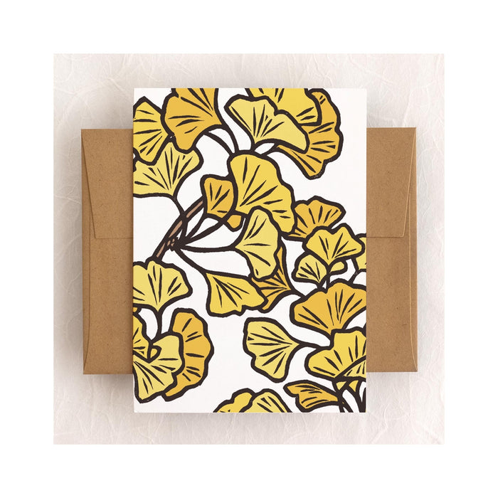Ginkgo Branches Blank Card