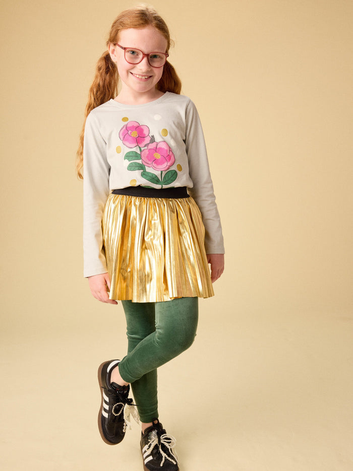 Golden Flowers Graphic Tee