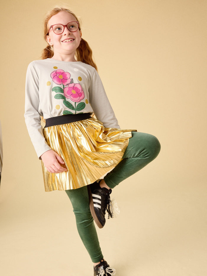 Golden Flowers Graphic Tee