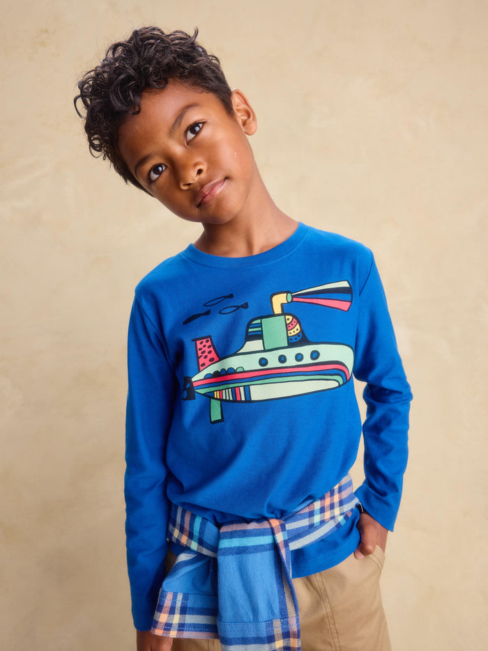 Green Submarine Graphic Tee