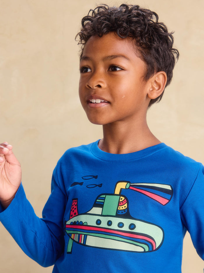 Green Submarine Graphic Tee