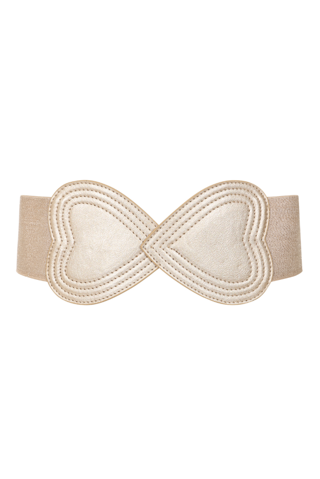 Gürtel , Heartbeat Elastic Belt, Gold