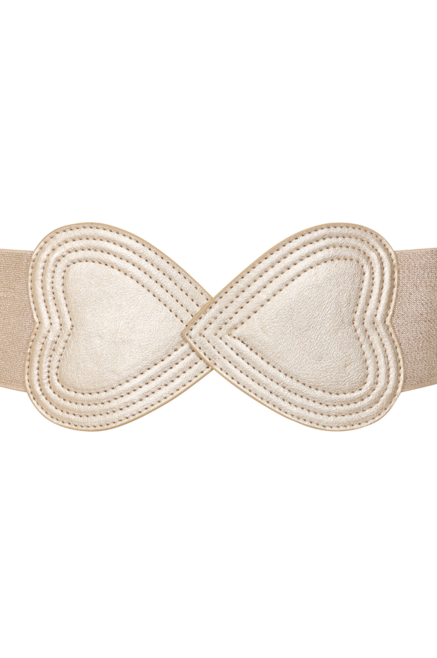 Gürtel , Heartbeat Elastic Belt, Gold