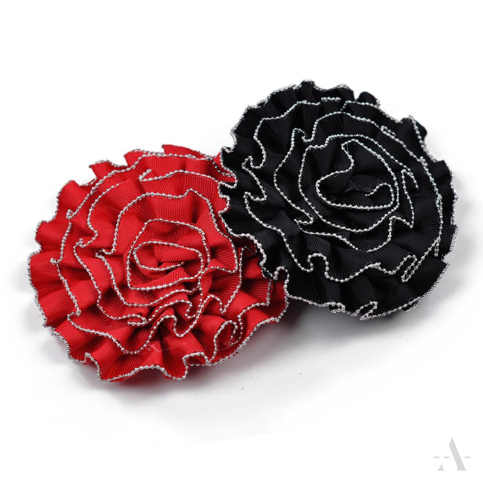 Haarschmuck/Brosche Rose, Schwarz oder Rot