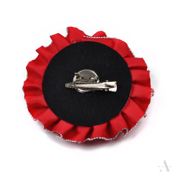 Haarschmuck/Brosche Rose, Schwarz oder Rot