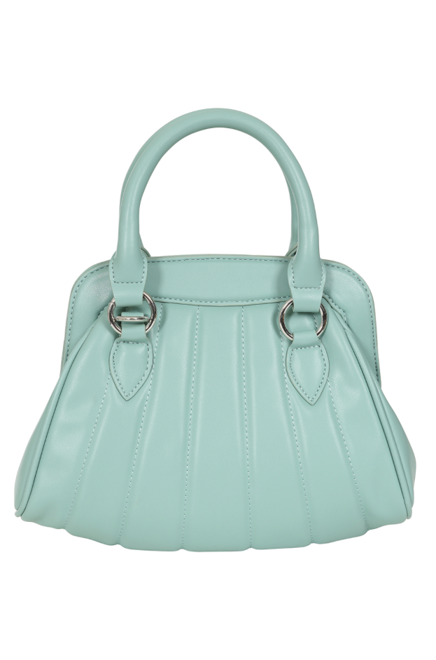 Handtasche Audrey in leichter Muschelform , Mint