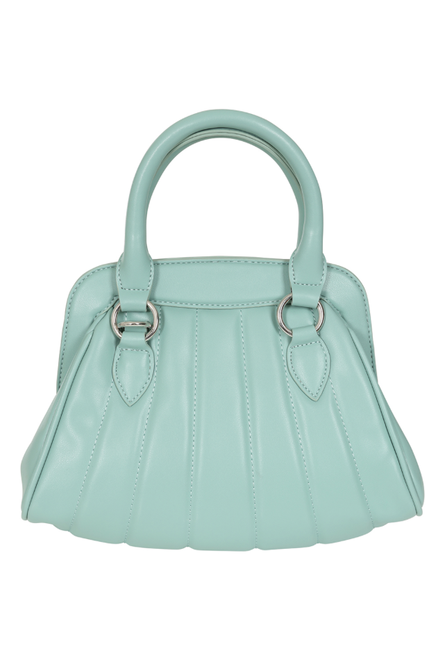 Handtasche Audrey in leichter Muschelform , Mint