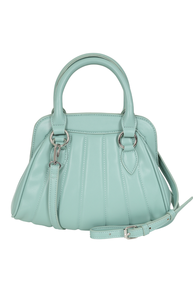Handtasche Audrey in leichter Muschelform , Mint