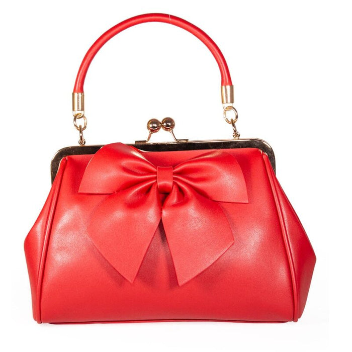 Handtasche Lockwood Bow mit Schleife, Rot