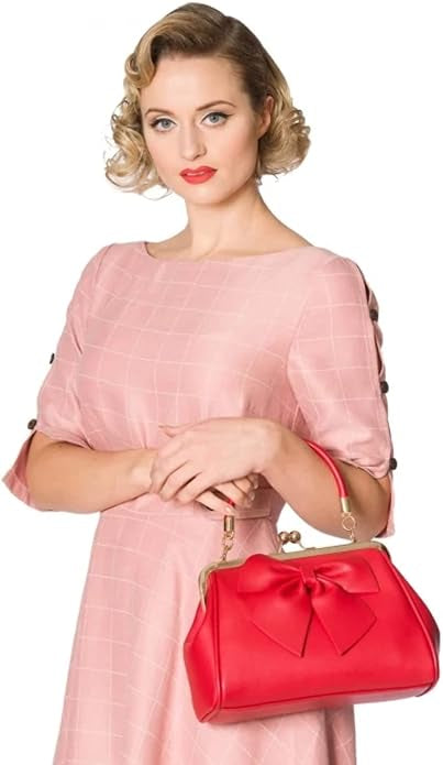 Handtasche Lockwood Bow mit Schleife, Rot