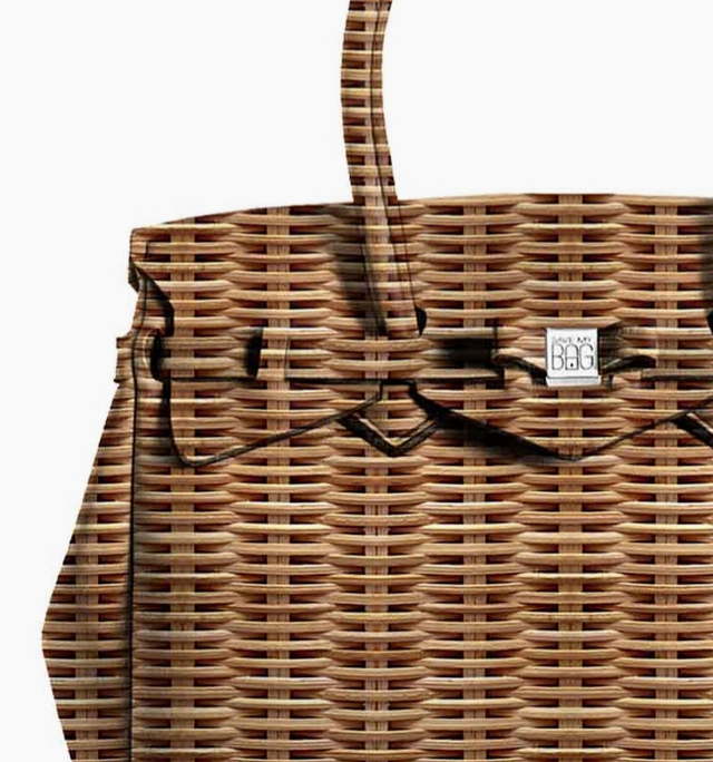 Handtasche Petite Miss Plus, Neopren-Stoff, Bedruckt im Korbgeflecht-Design