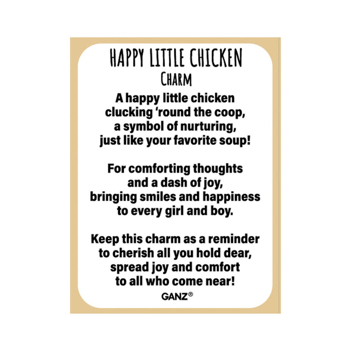 Happy Little Chicken Charm - card