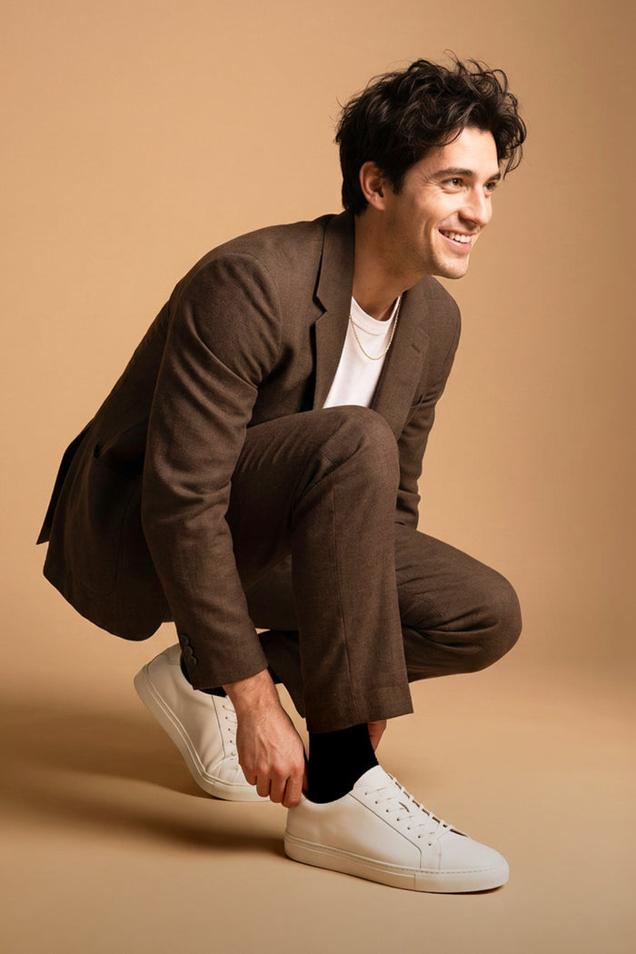 Harper white leather classic trainers for men featuring sleek design, premium leather construction, and comfortable fit ideal for casual and smart looks.