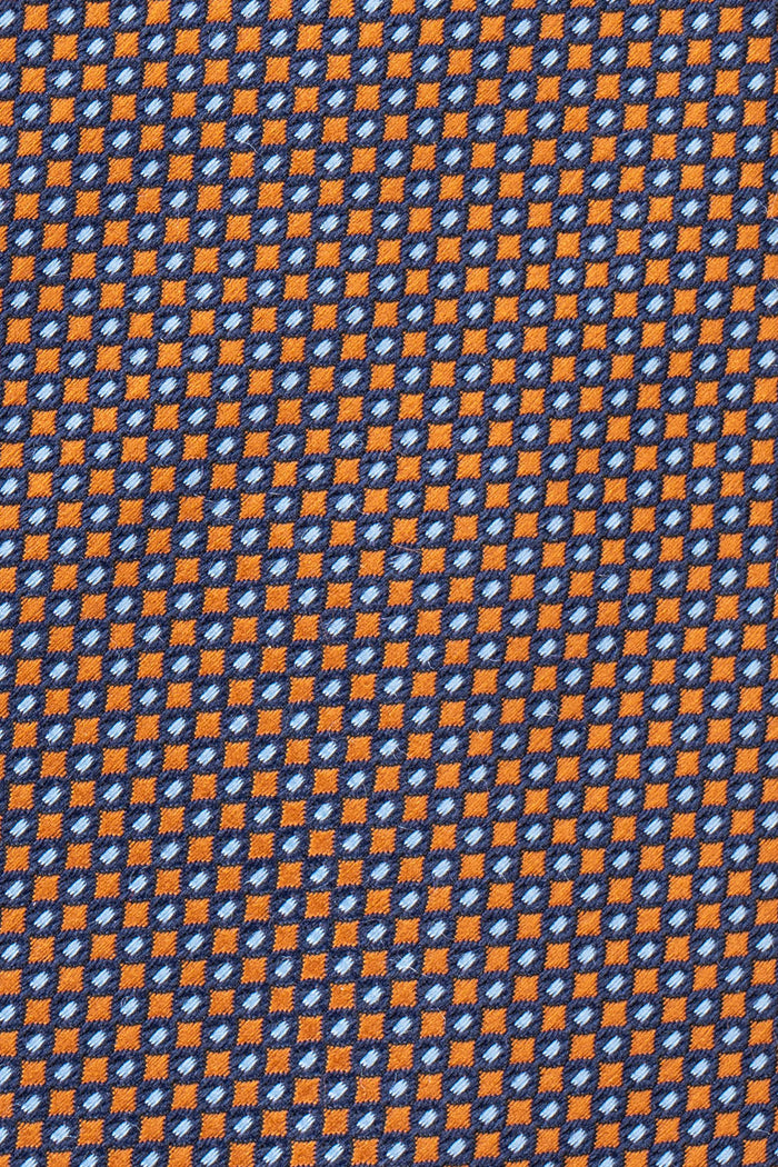 Harry Copper/Navy tie with geometric pattern, ideal for weddings, festive parties, and special occasions.