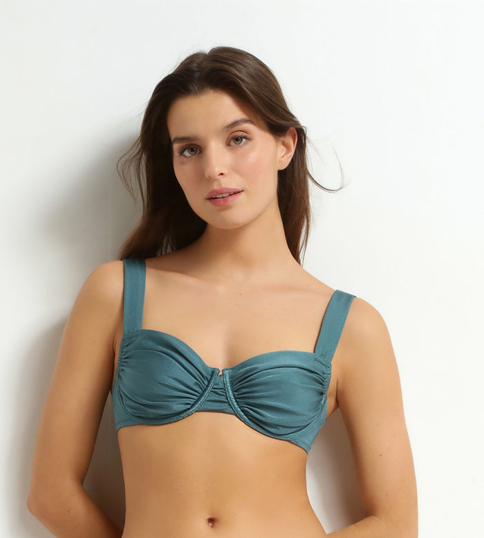 Haut de maillot de bain à armatures femme Émeraude Dim Swimwear