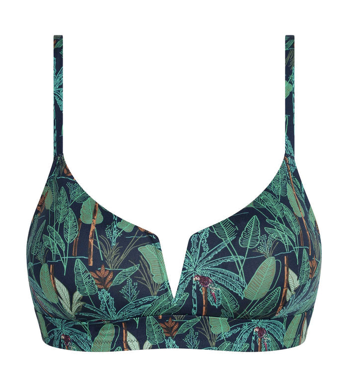 Haut de maillot de bain bandeau sans armature motif tropical Dim Swimwear