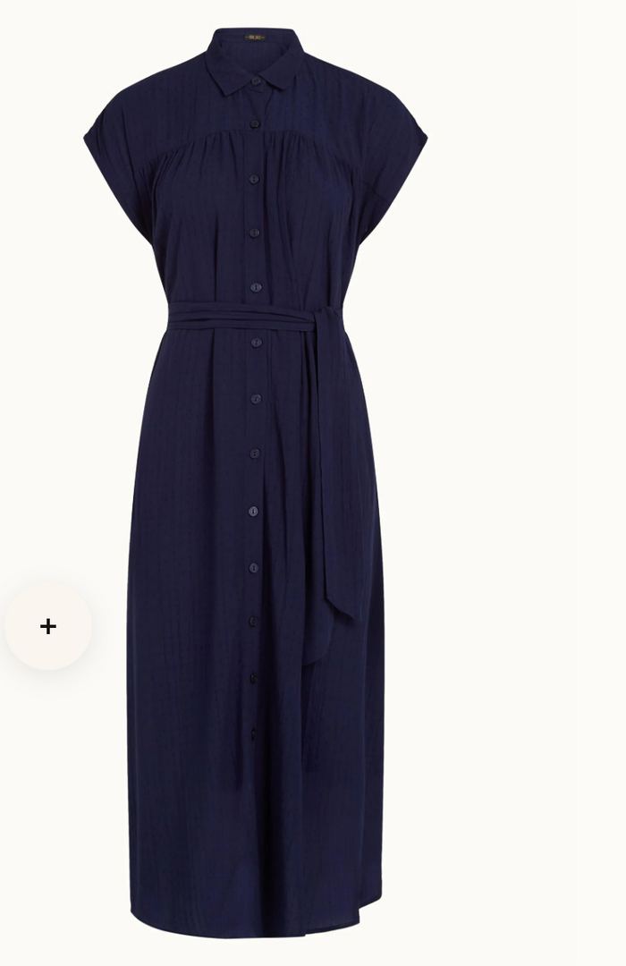 Hemdblusenkleid 40's, Amy Tortoise, Navy, Plus Size