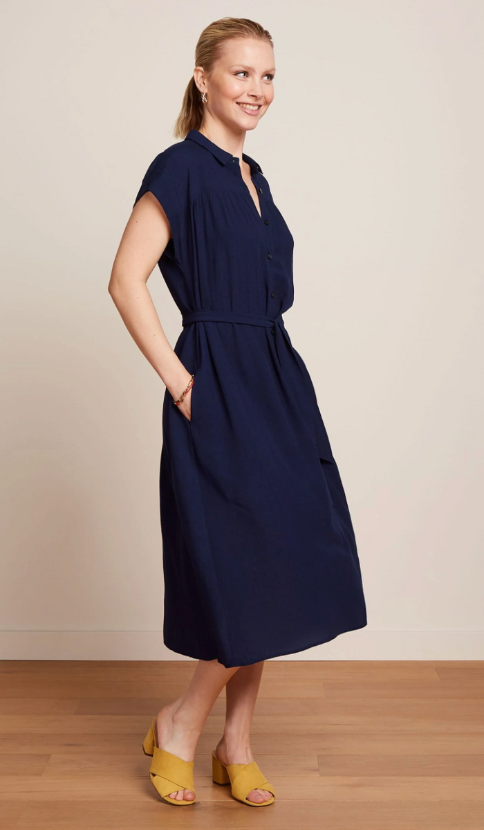 Hemdblusenkleid 40's, Amy Tortoise, Navy