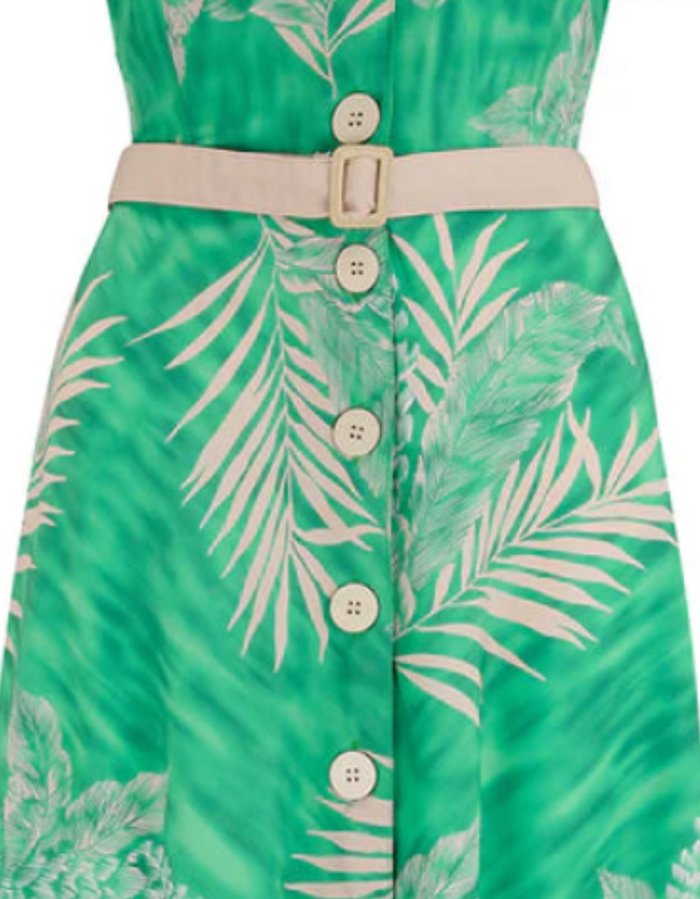 Hemdblusenkleid Charlene Ruby, 40's Emerald Palm, Grün