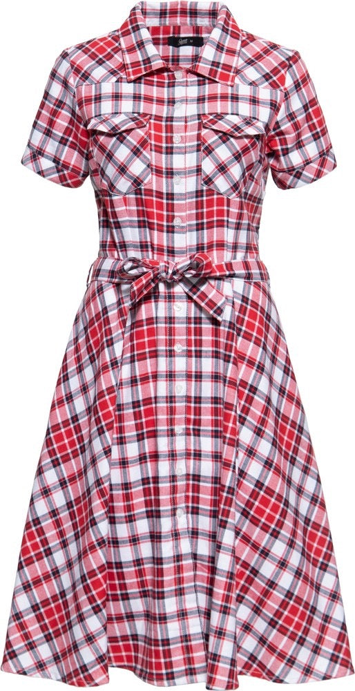 Hemdblusenkleid Holzfäller,  Karo