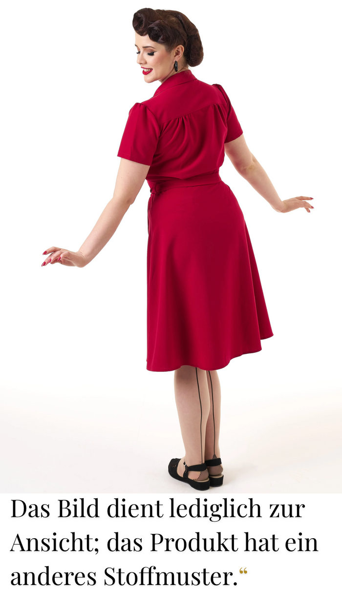 Hemdblusenkleid Pretty 40's Polka, Wine