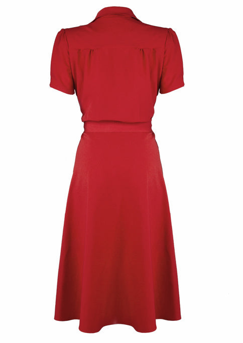 Hemdblusenkleid, Pretty 40s ,Rot