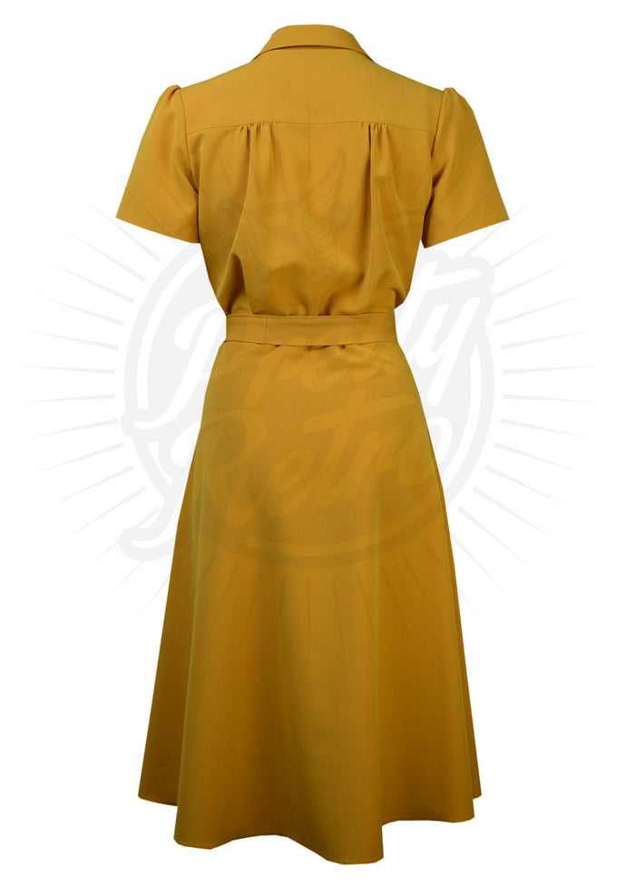 Hemdblusenkleid Pretty 40s, Senf