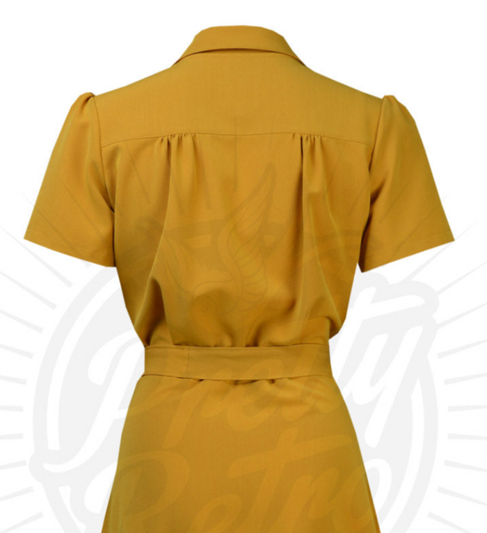 Hemdblusenkleid Pretty 40s, Senf