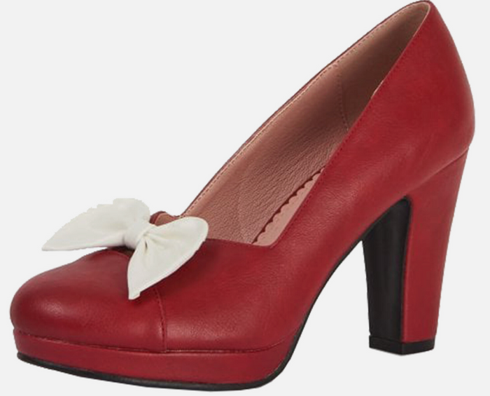 High Heels Betty mit Schleife, Rot