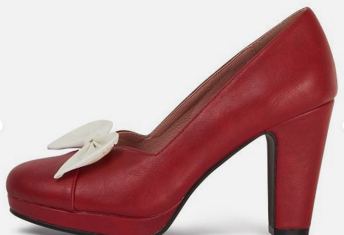 High Heels Betty mit Schleife, Rot
