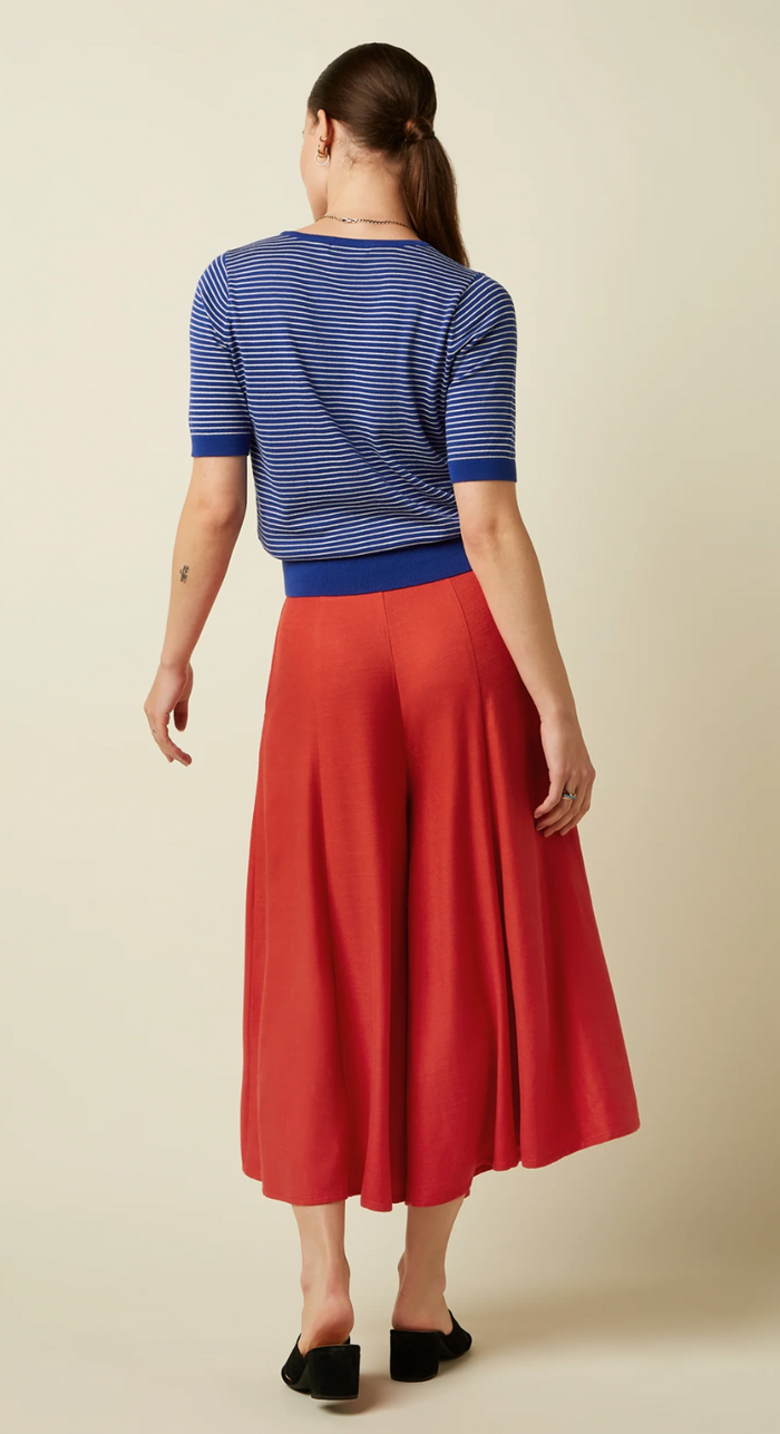 Hight-Waist Culotte Dallas Cameron, Rot, Plus Size