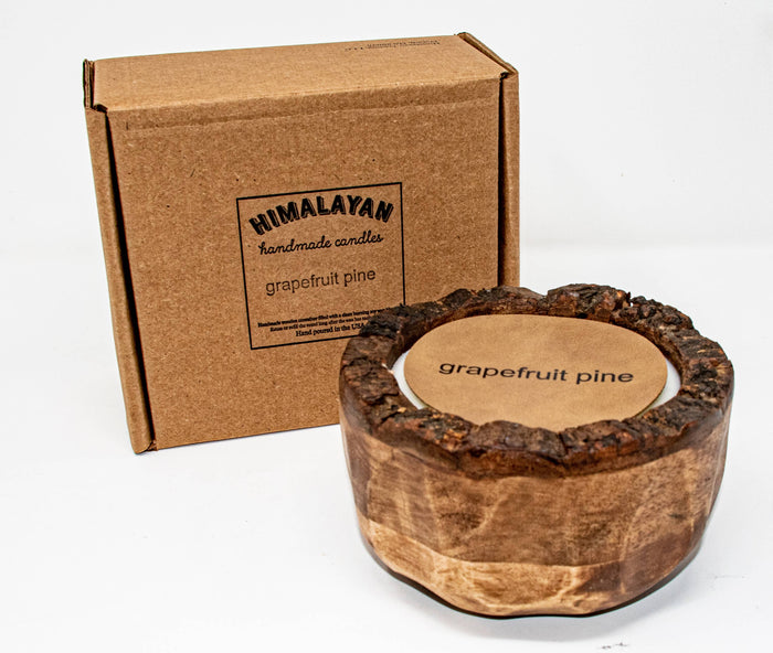 Himalayan Handmade Candles Endurance Wood Candle Bowls Small: Orange Grove / 15  oz