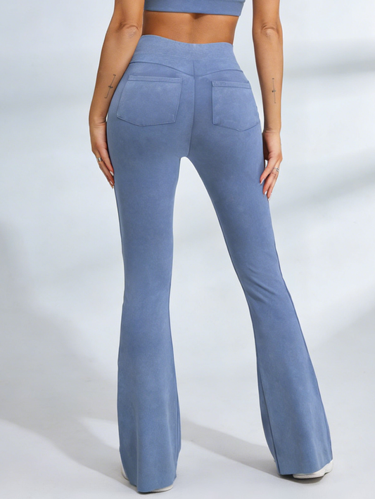 Hip-lift Denim Elastic Tight Flare Leggings