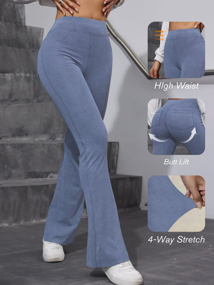 Hip-lift Denim Elastic Tight Flare Leggings
